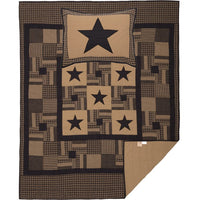 Black Check Star Quilt Set - Twin - Ozark Cabin Décor, LLC