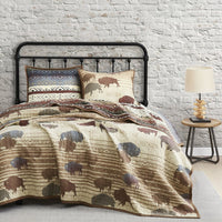 Buffalo Valley Reversible 3-Pc Quilt Set - Full/Queen - Ozark Cabin Décor, LLC