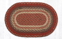 C-012 Burgundy Braided Rug - Oval - Ozark Cabin Décor, LLC