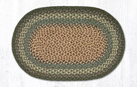 C-013 Dark Green Braided Rug - Oval - Ozark Cabin Décor, LLC