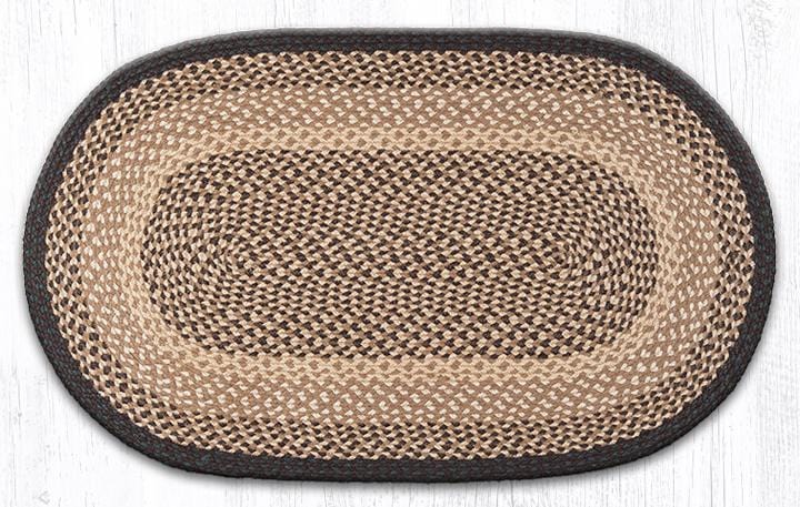 Chocolate Natural Braided Jute Rug - C-017 - Ozark Cabin Décor, LLC