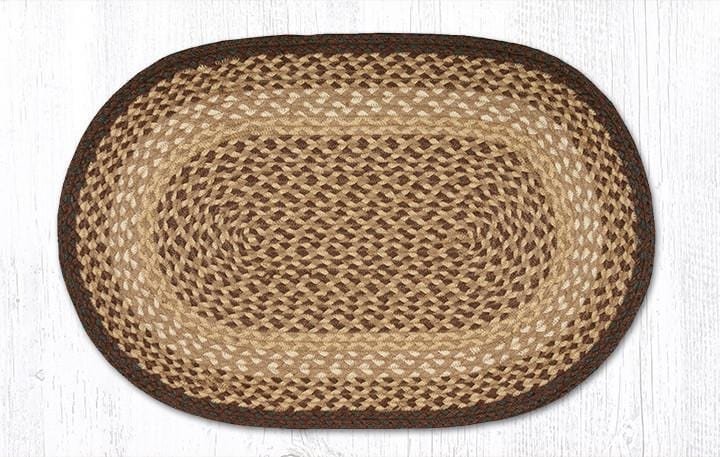 Chocolate Natural Braided Jute Rug - C-017 - Ozark Cabin Décor, LLC