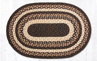 C-313 Mocha Frappuccino Braided Rug - Oval - Ozark Cabin Décor, LLC