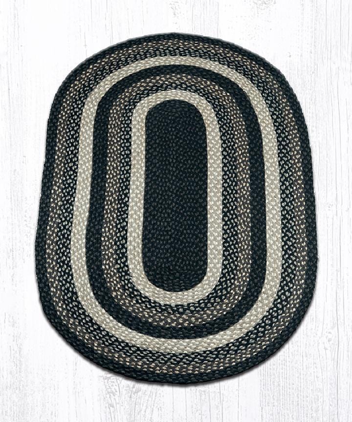 C-313 Mocha Frappuccino Braided Rug - Oval - Ozark Cabin Décor, LLC