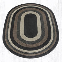 C-313 Mocha Frappuccino Braided Rug - Oval - Ozark Cabin Décor, LLC