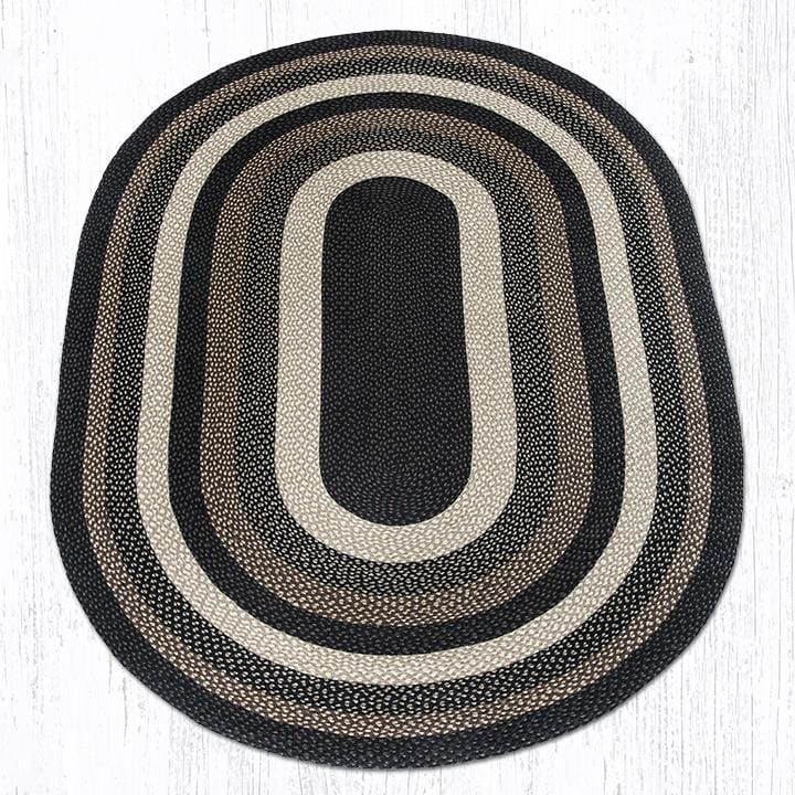 C-313 Mocha Frappuccino Braided Rug - Oval - Ozark Cabin Décor, LLC