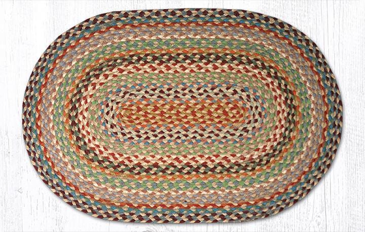 C-328 Multi-Color Braided Rug - Oval - Ozark Cabin Décor, LLC