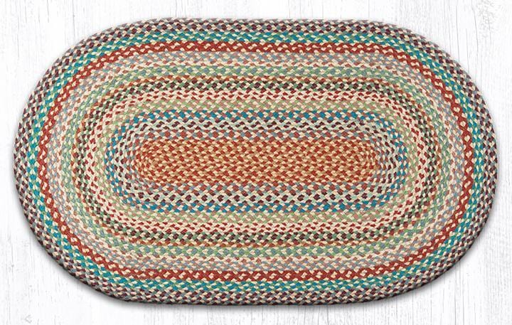 C-328 Multi-Color Braided Rug - Oval - Ozark Cabin Décor, LLC