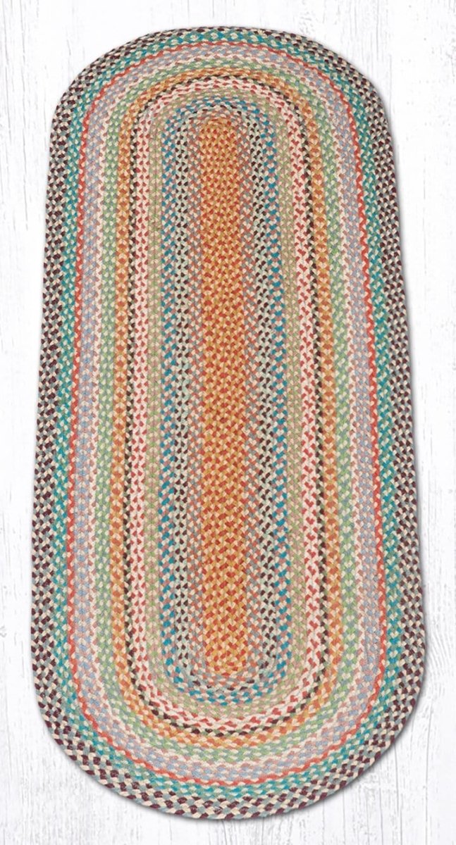 C-328 Multi-Color Braided Rug - Oval - Ozark Cabin Décor, LLC