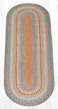 C-328 Multi-Color Braided Rug - Oval - Ozark Cabin Décor, LLC
