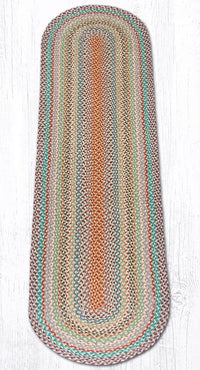 C-328 Multi-Color Braided Rug - Oval - Ozark Cabin Décor, LLC