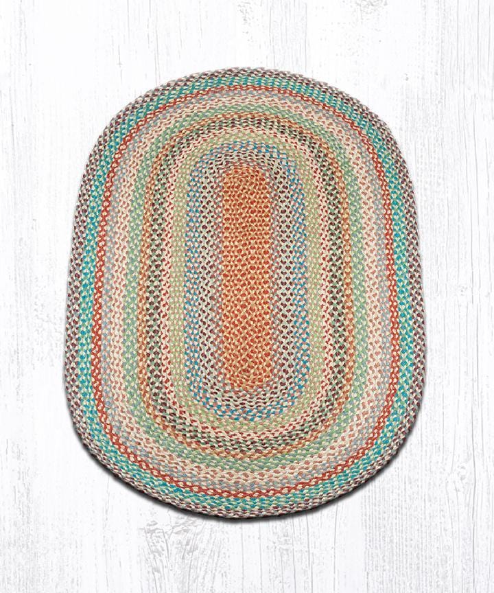 C-328 Multi-Color Braided Rug - Oval - Ozark Cabin Décor, LLC