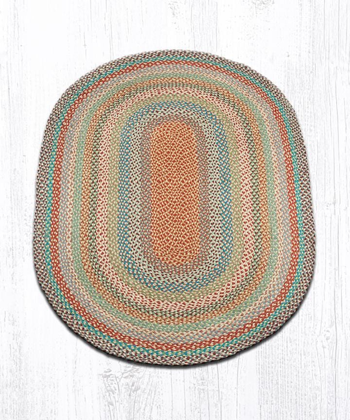 C-328 Multi-Color Braided Rug - Oval - Ozark Cabin Décor, LLC