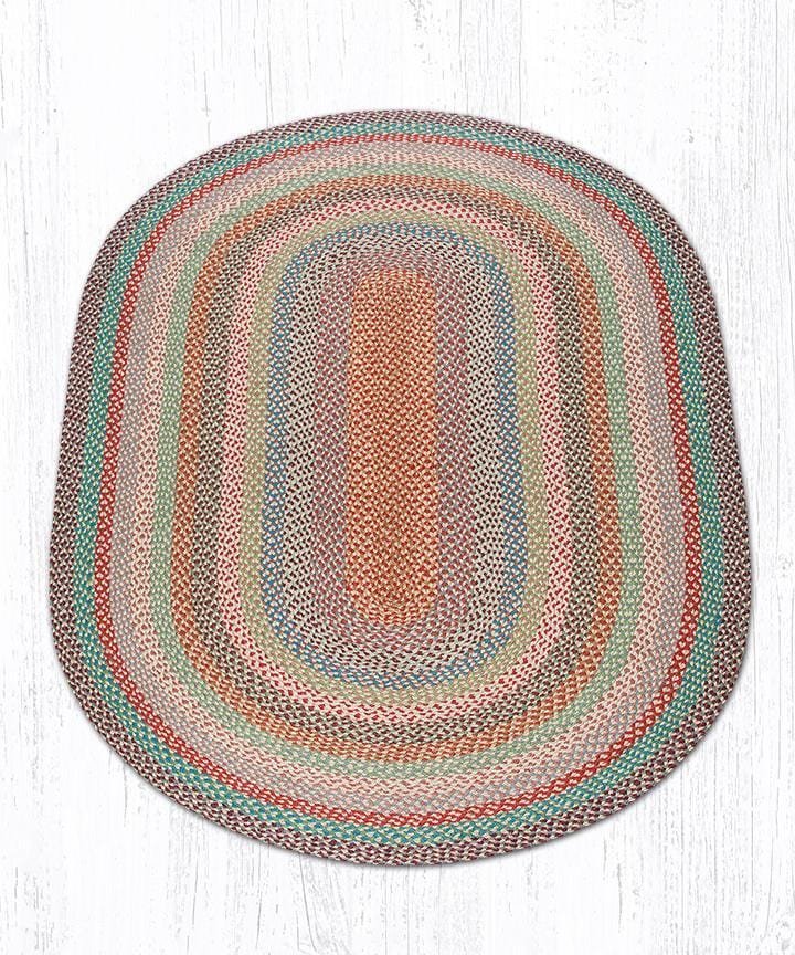 C-328 Multi-Color Braided Rug - Oval - Ozark Cabin Décor, LLC