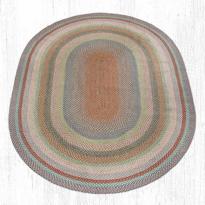 C-328 Multi-Color Braided Rug - Oval - Ozark Cabin Décor, LLC