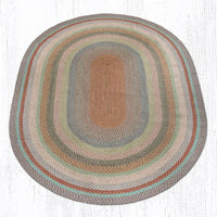 C-328 Multi-Color Braided Rug - Oval - Ozark Cabin Décor, LLC