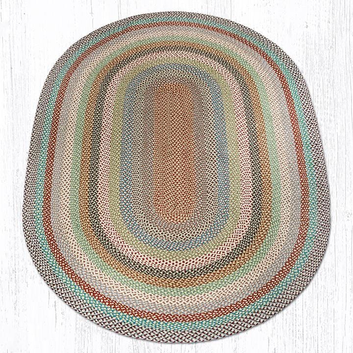 C-328 Multi-Color Braided Rug - Oval - Ozark Cabin Décor, LLC