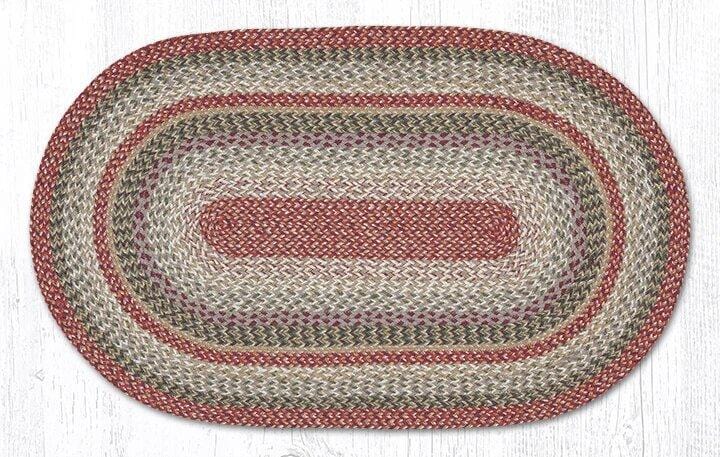"27"x45" Oval Sage Braided Jute Rug by Earth Rugs." C-9-092