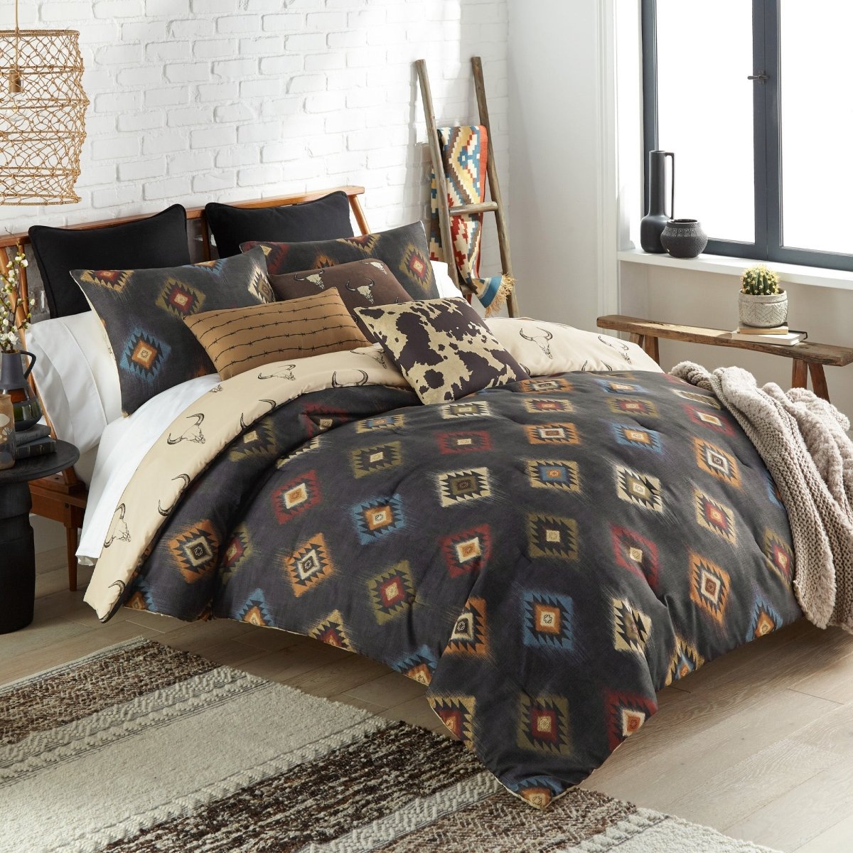 Phoenix Reversible Comforter Bedding Set - King - Ozark Cabin Décor, LLC