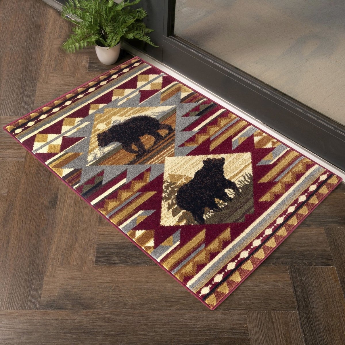 Black Bear Mountain 2'x3' Accent Rug - Ozark Cabin Décor, LLC