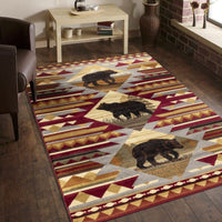 Black Bear Mountain 5'x7' Area Rug - Ozark Cabin Décor, LLC