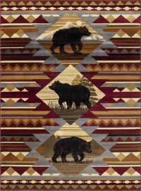 Black Bear Mountain 8'x10' Area Rug - Ozark Cabin Décor, LLC