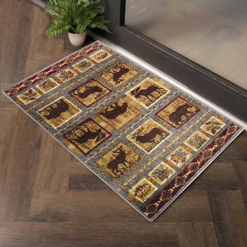 Wildlife Collage Cabin 2'x3' Accent Rug - Ozark Cabin Décor, LLC