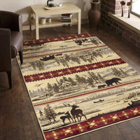 Lakeside Wilderness Cabin 8'x10' Area Rug - Ozark Cabin Décor, LLC