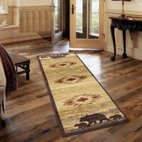 Tribal Bear Cabin 2'x7' Runner Rug - Ozark Cabin Décor, LLC