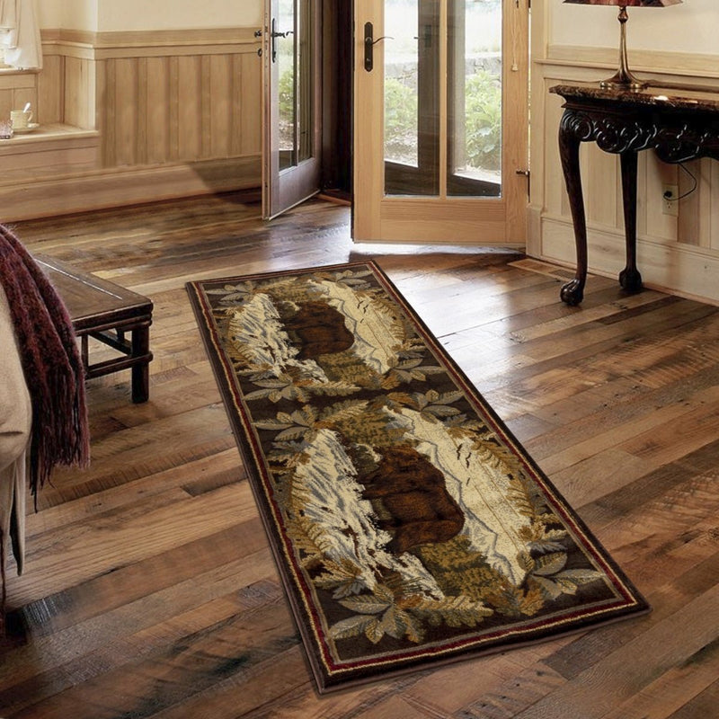 Bear Catch Cabin 2'x7' Runner Rug - Ozark Cabin Décor, LLC