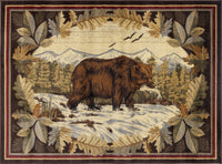 Bear Catch Cabin 5'x7' Area Rug - Ozark Cabin Décor, LLC