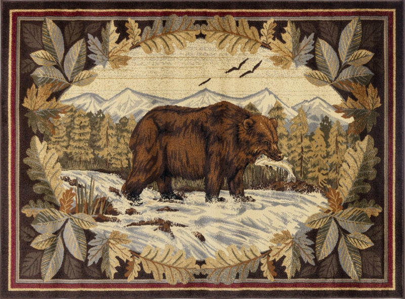 Bear Catch Cabin 8'x10' Area Rug - Ozark Cabin Décor, LLC