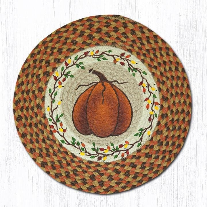 Harvest Pumpkin Chair Pad - Ozark Cabin Décor, LLC
