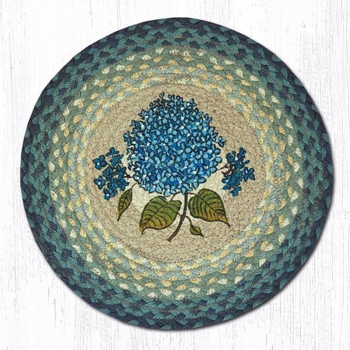 Blue Hydrangea Chair Pad - Ozark Cabin Décor, LLC