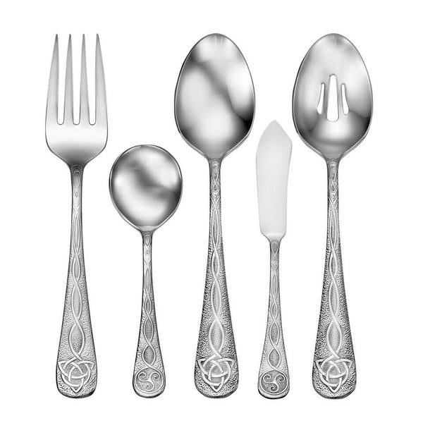Celtic Stainless Steel Flatware Sets - 20, 40, 45, 60, 65 Pc. - Ozark Cabin Décor, LLC