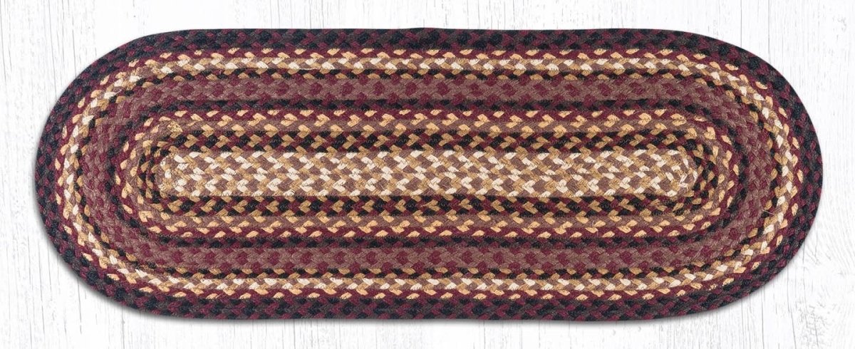 Cherry/Choco/Cream Jute Table Runner - Ozark Cabin Décor, LLC