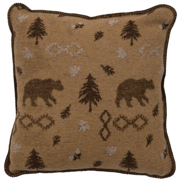 20" x 20" Wooded River Soft, Warm, Italian Wool Blends Choctaw Reversible Pillow