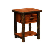 Hickory Log One Drawer Nightstand w/Shelf - Ozark Cabin Décor, LLC