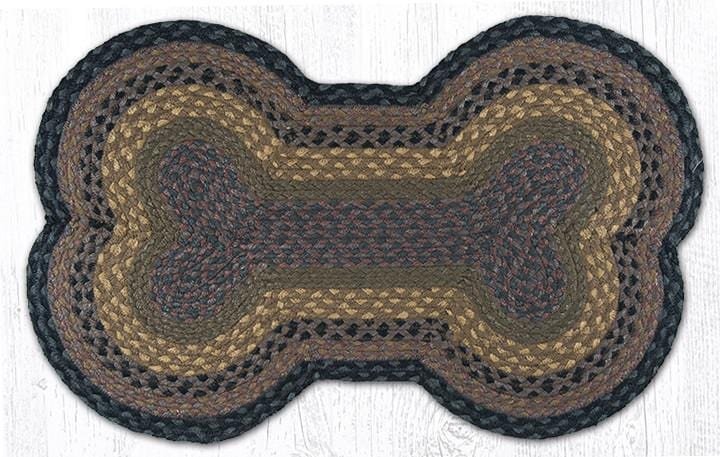 DB-099 Brown, Black, and Charcoal Dog Bone Rug - Ozark Cabin Décor, LLC