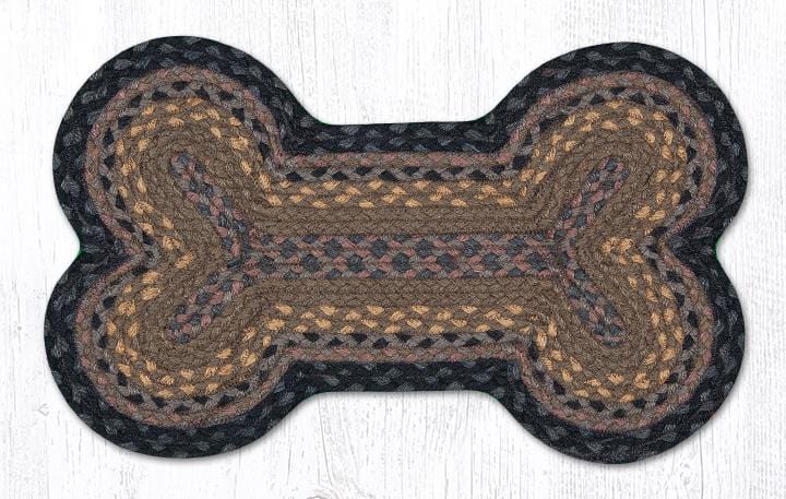 DB-099 Brown, Black, and Charcoal Dog Bone Rug - Ozark Cabin Décor, LLC
