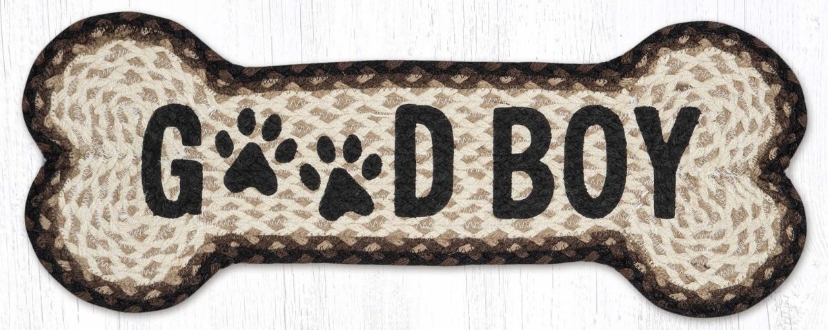 Dog Bone Rug - Good Boy - Ozark Cabin Décor, LLC