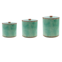 Patina Turquoise 3-PC Canister Set - Ozark Cabin Décor, LLC