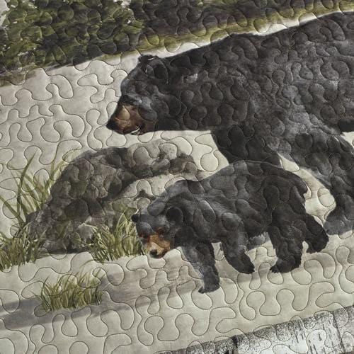 Cabin Bear Panels Quilted Bedding Collection - Ozark Cabin Décor, LLC