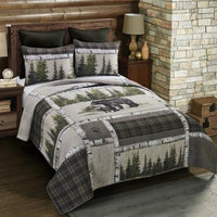 Cabin Bear Panels Quilted Bedding Collection - Ozark Cabin Décor, LLC