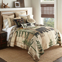 Painted Bear 3-Piece Quilted Bedding Collection - Queen - Ozark Cabin Décor, LLC