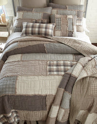 Smoky Cobblestone Quilted Bedding Collection - Queen - Ozark Cabin Décor, LLC