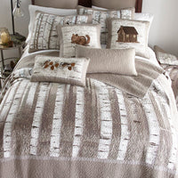 Birch Forest Reversible Quilted Cabin Bedding Collection - Full/Queen - Ozark Cabin Décor, LLC