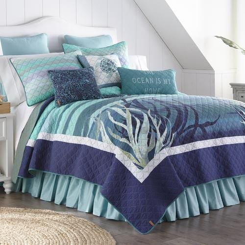 Summer Surf Quilted Bedding Set - King - Ozark Cabin Décor, LLC