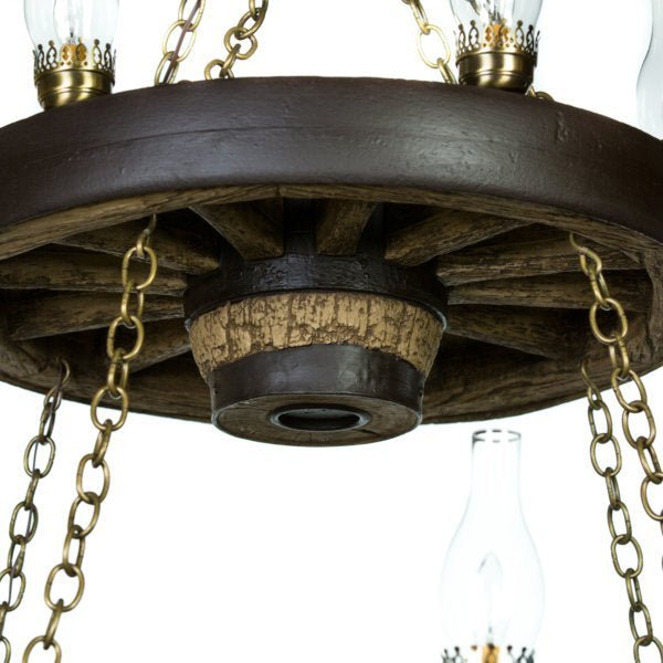 Double Wagon Wheel Chandelier - Ozark Cabin Décor, LLC