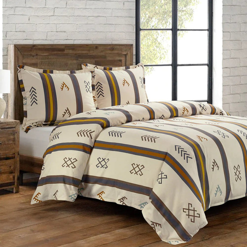 Toluca Canvas Reversible 3-Pc Bedding Set - Super King - Ozark Cabin Décor, LLC